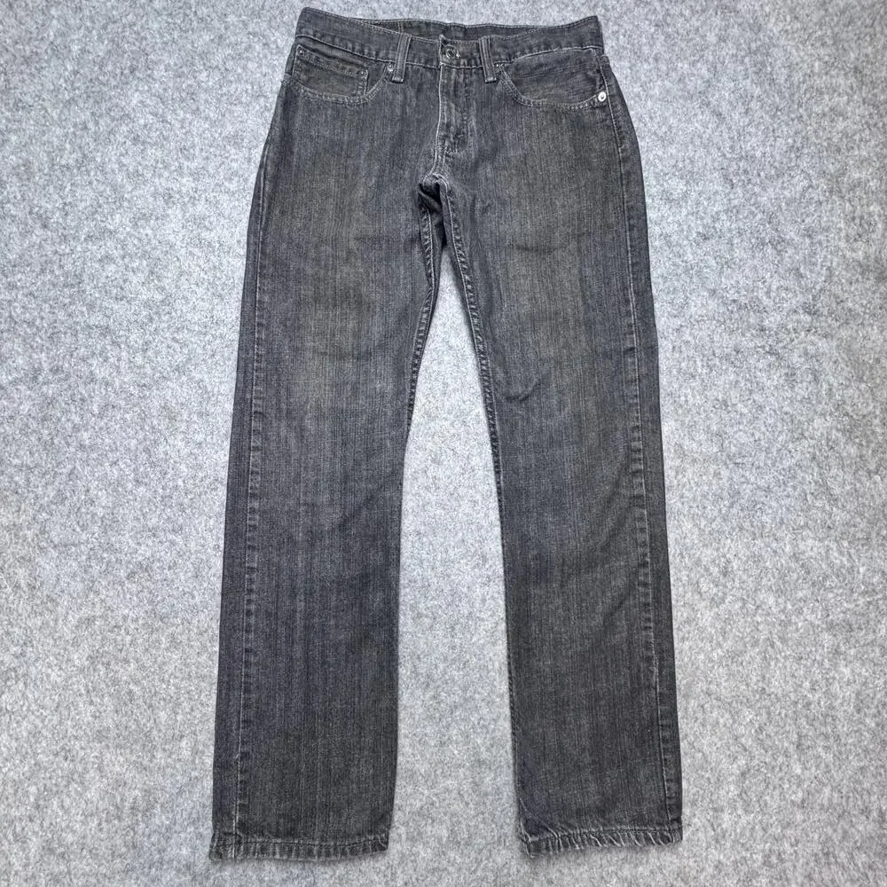 Levi's 514 Jeans Mens 31x31 Charcoal Gray Straight Leg Denim Casual Pants